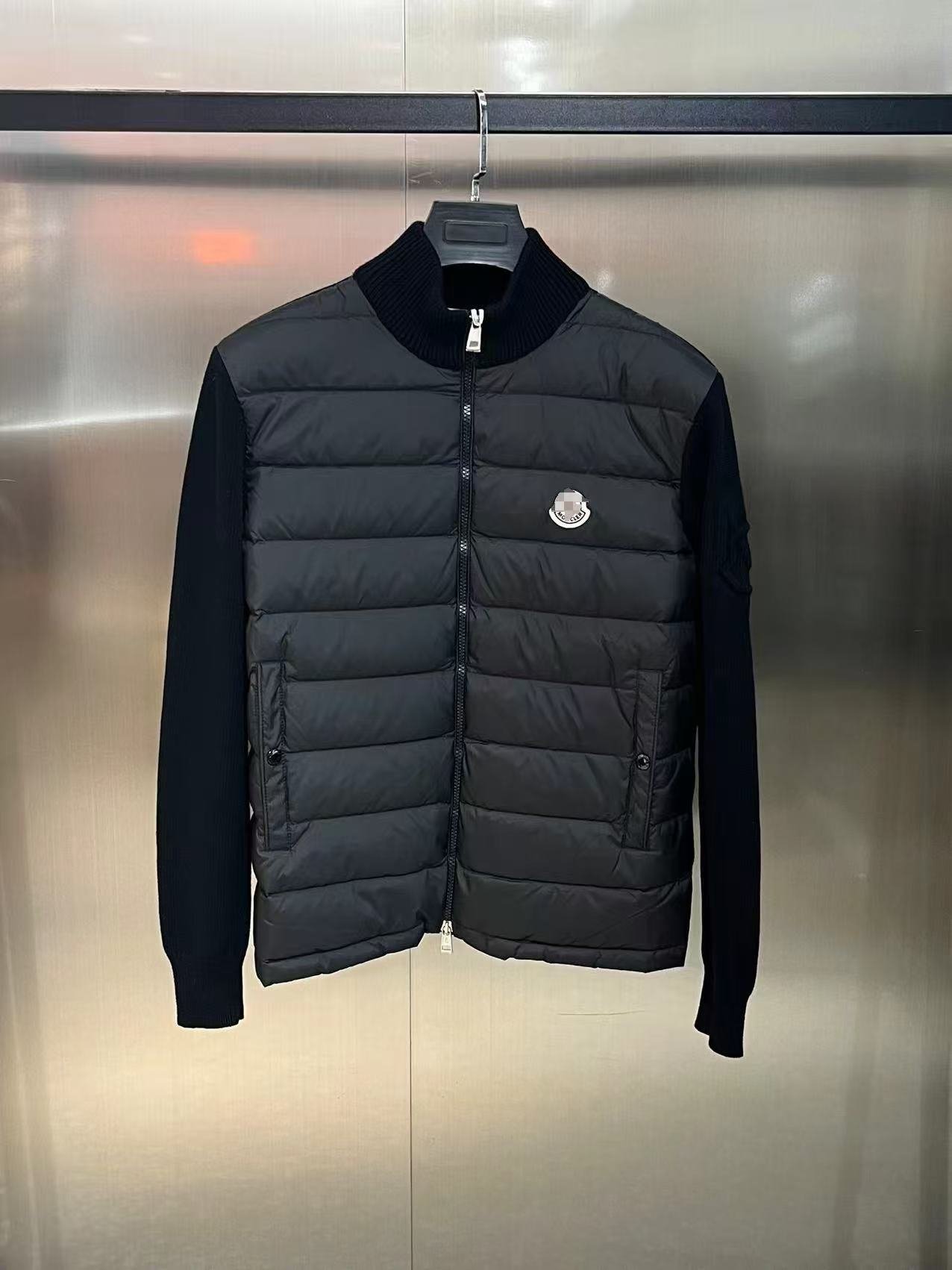 Moncler Padded Knit Hybrid Cardigan Jacket